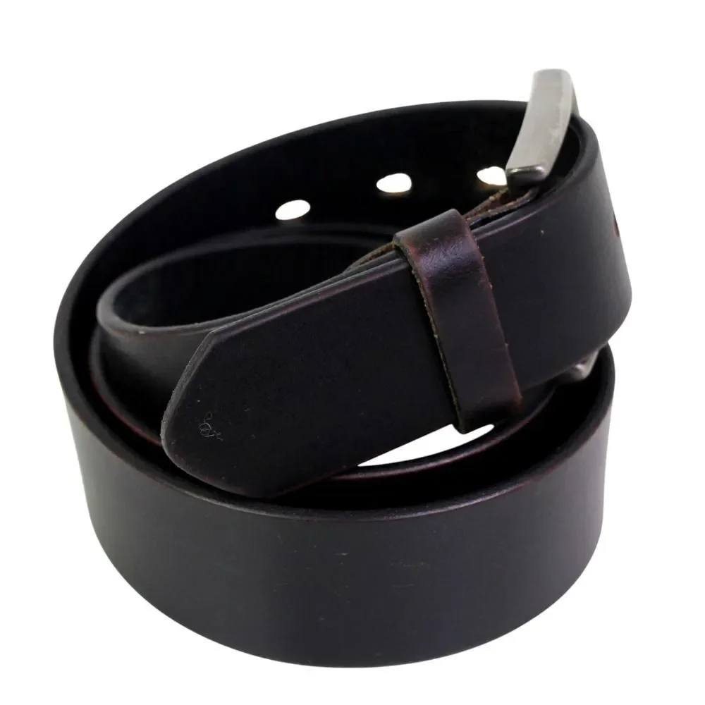 Bullko BLACK GENUINE LEATHER 1 3/8